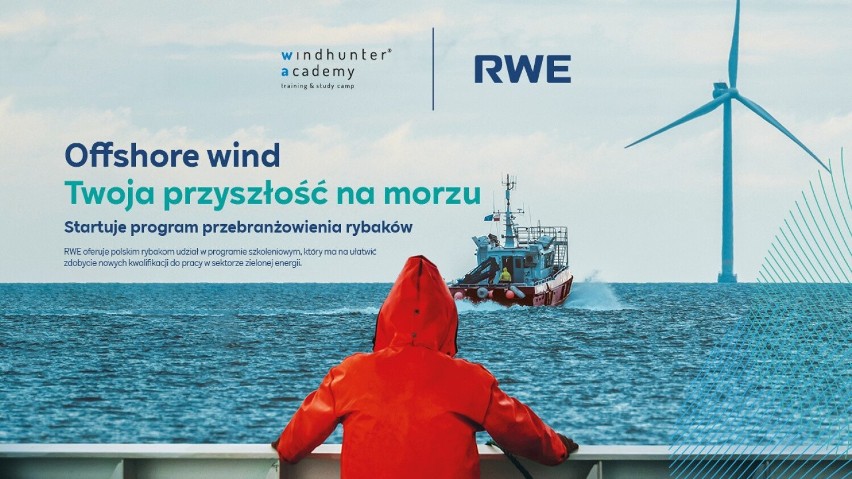 Rybacy z Ustki zostaną serwisantami morskich wież wiatrowych. Przeszkoli ich RWE we współpracy z windhunter academy