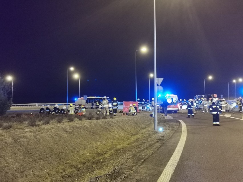 Tragedia na autostradzie A4, przy zjeździe na MOP Kaszyce.