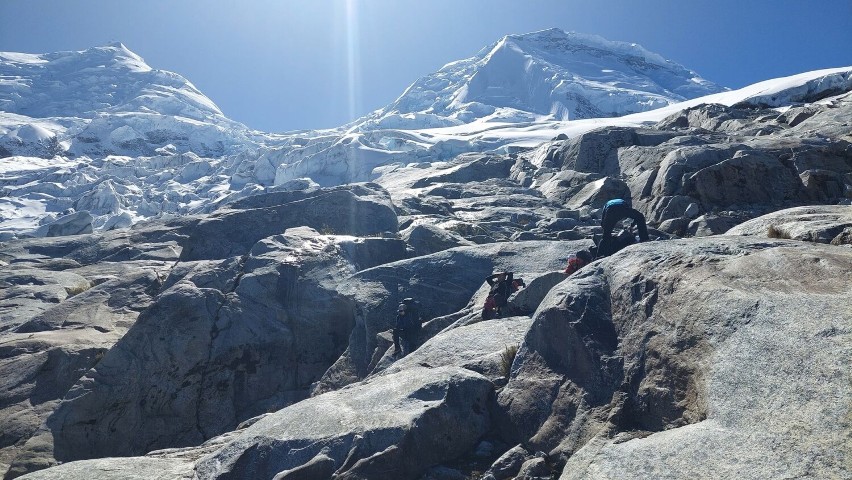 Andrzej Myrta, alpinista z Radomia blisko szczytu Huascaran w Andach Peruwiańskich. Zobacz zdjęcia