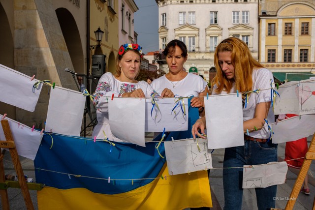 Pełen wzruszeń Dzień Niepodległości Ukrainy na tarnowskim Rynku