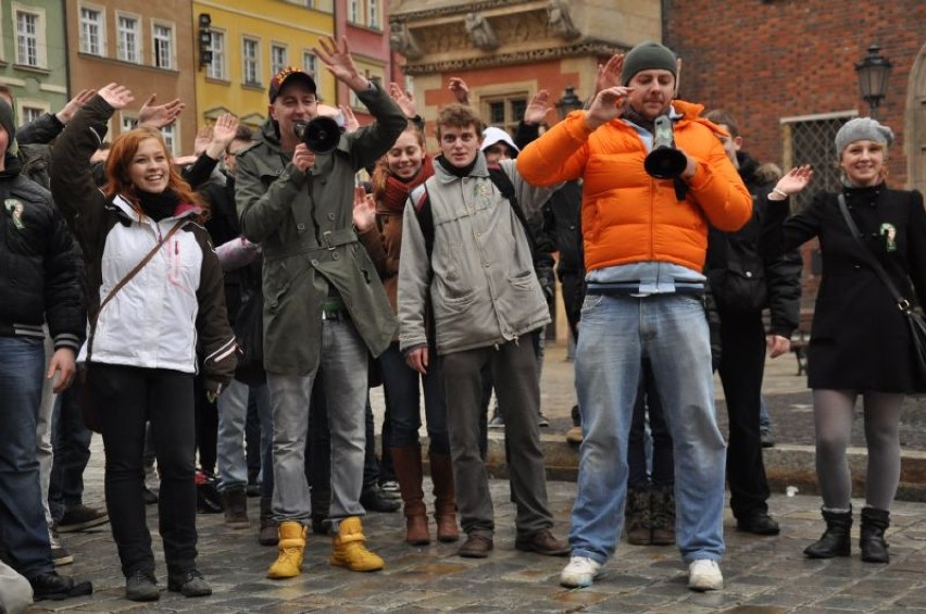 Flash mob Kędziora i Wieśniaka we Wrocławiu