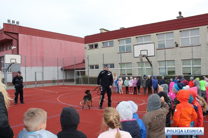 Legnica: Spotkanie dzieci z policjantami i psem tropiącym [ZDJĘCIA]