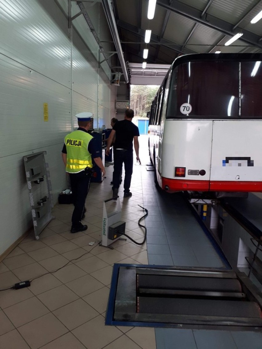 Kontrole autobusów w powiecie aleksandrowskim [zdjęcia]