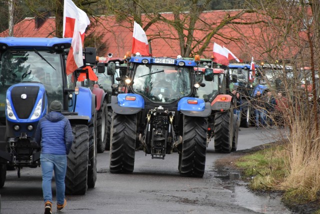 Protest rolników w Nowym Mieście nad Wartą - 24 stycznia 2024.