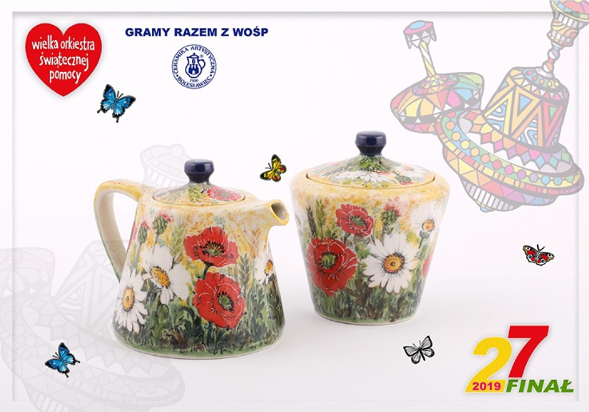 Piękny zestaw ceramika z Bolesławca dla WOŚP. Możesz go wylicytować!