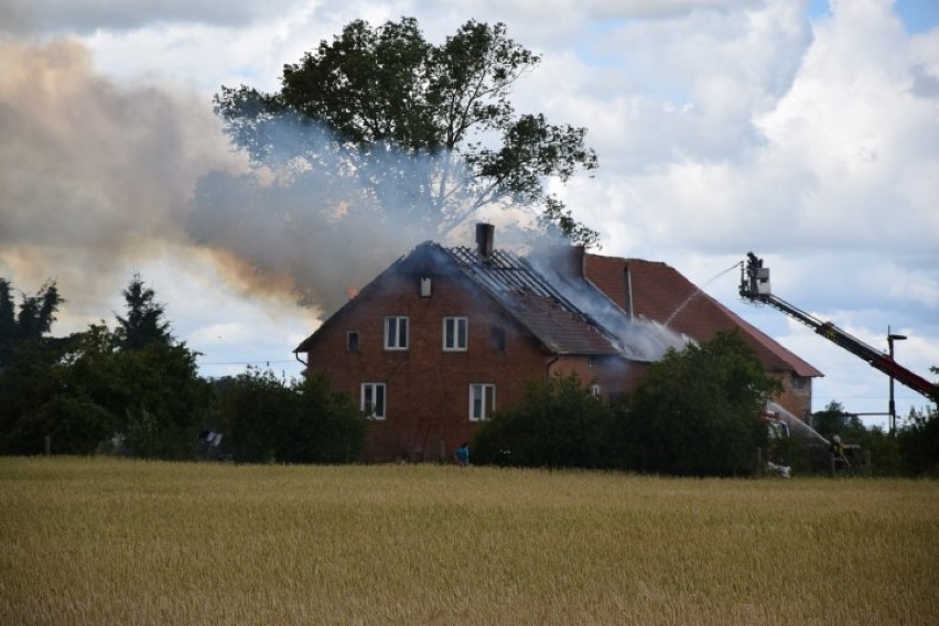 Nowy Dwór Gdański. Pożar domu w miejscowości Myszewko