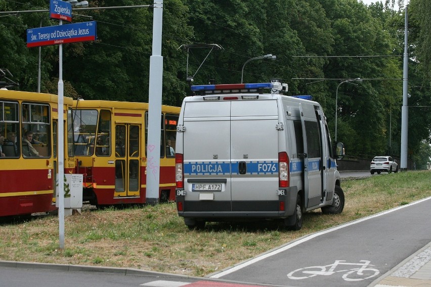 Wypadek tramwaju na Zgierskiej w Łodzi