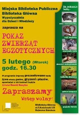 Dąbrowa Górnicza: Pokaz zwierząt egzotycznych w bibliotece