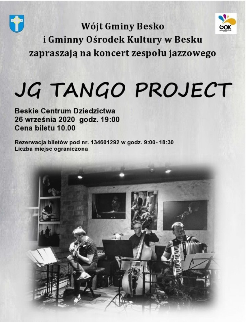 JG Tango Project w Beskim Centrum Dziedzictwa w Besku. To już w sobotę!