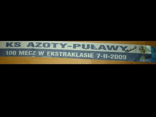 Szalik na jubileuszowy, setny mecz Azotów Puławy w ekstraklasie