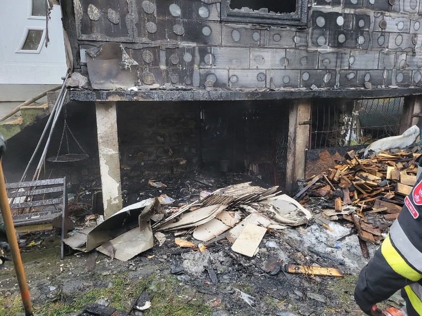 Pożar budynku mieszkalnego w Gilowicach w dn 31 grudnia