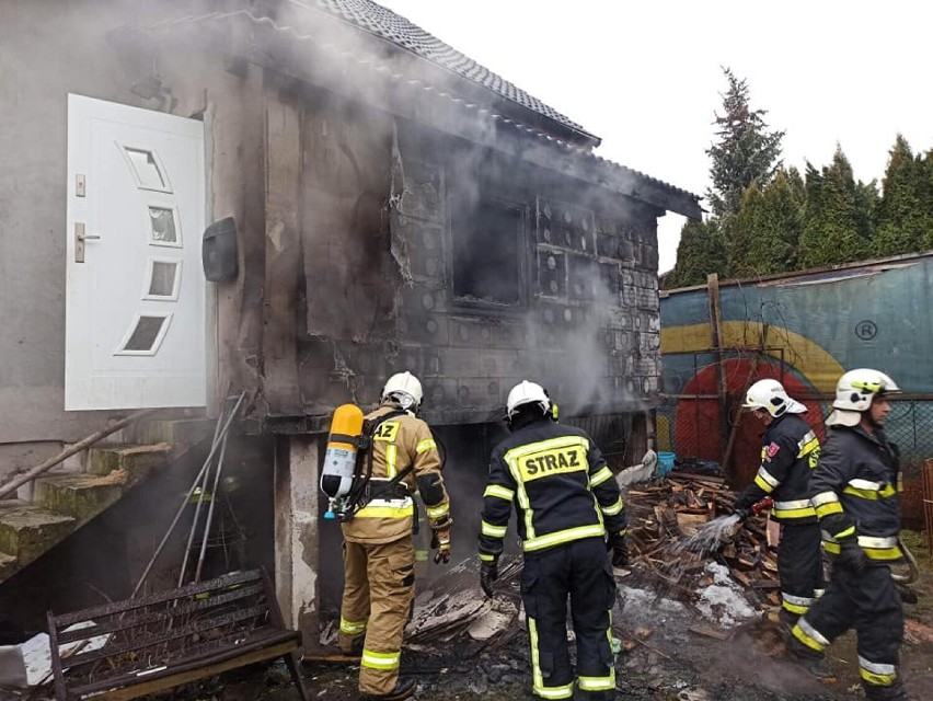 Pożar budynku mieszkalnego w Gilowicach w dn 31 grudnia