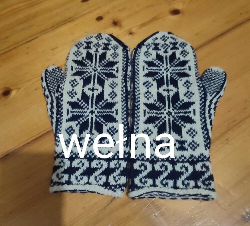 Rękawiczki wełna handmade rękodzieło...