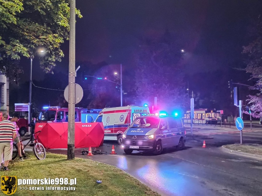 Śmiertelny wypadek na Trakcie Konnym w Gdańsku. W środę, 16.09.2020 r. zginął ok. 30-letni rowerzysta