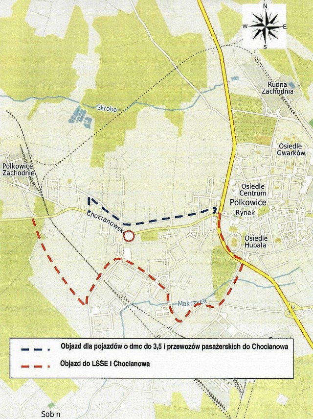 Zmiany w ruchu. Od wtorku objazd do Chocianowa i LSSE!