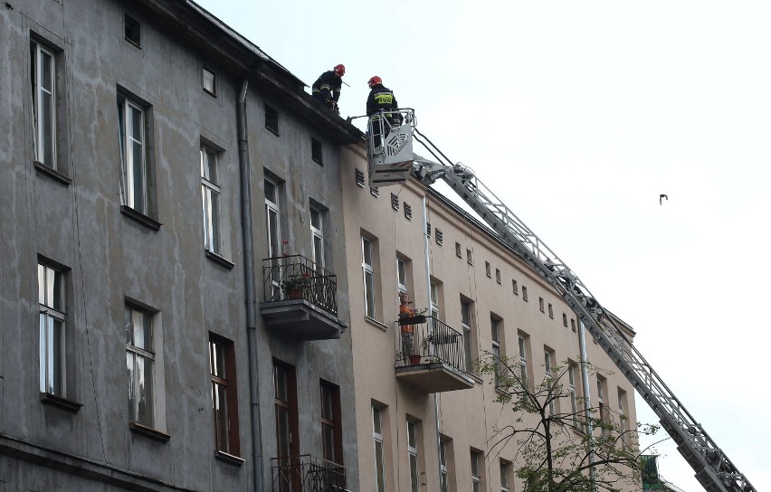 Pożar kamienicy na 1 Maja w Łodzi