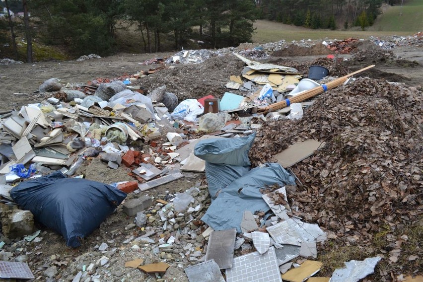Dzikie wysypisko odpadów w Borkowie 31-03-2016