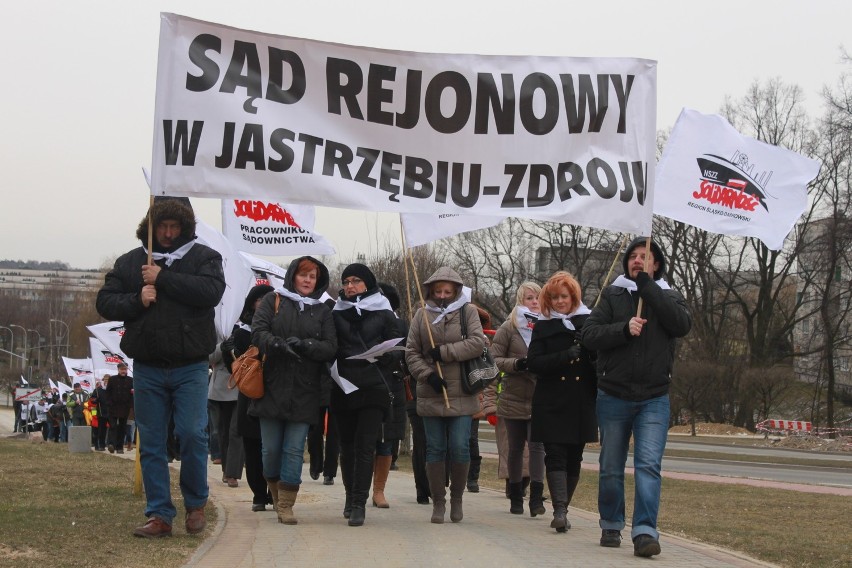 Strajk generalny na Śląsku: Pikieta ulicami Jastrzębia-Zdroju