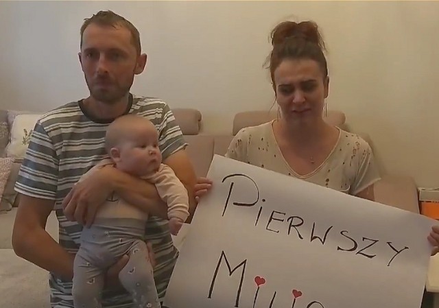 Wzruszeni rodzice dziękują za pierwszy zebrany milion dla Celinki Andrzejewskiej z Szubina