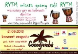 Warsztaty bębniarskie w Malborku i koncert Cocodjembe 20-21 września