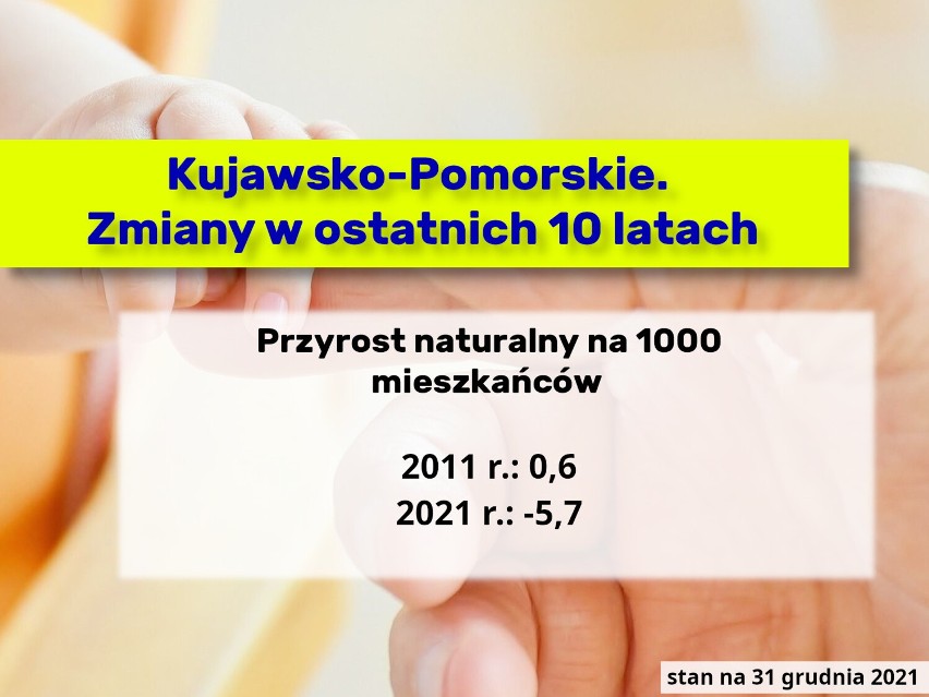 Kujawsko-Pomorskie. Tak zmienił się region przez 10 lat: zaludnienie, urodzenia, pensje, bezrobocie