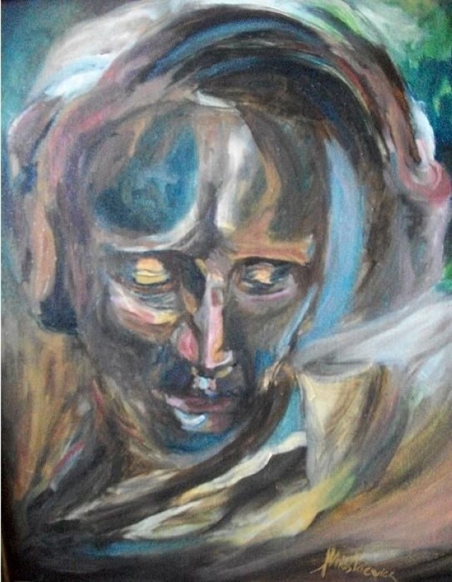 Portret namalowany na Biennale &quot;Laur Sochaczewski&quot;, pt.&quot;...z nutką Chopina w tle&quot;.
Artysta plastyk Jarosław Miaśkiewicz