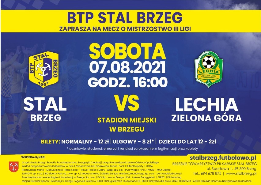 7 sierpnia godz. 16:00 - mecz
Lokalizacja: Stadion Miejski w...
