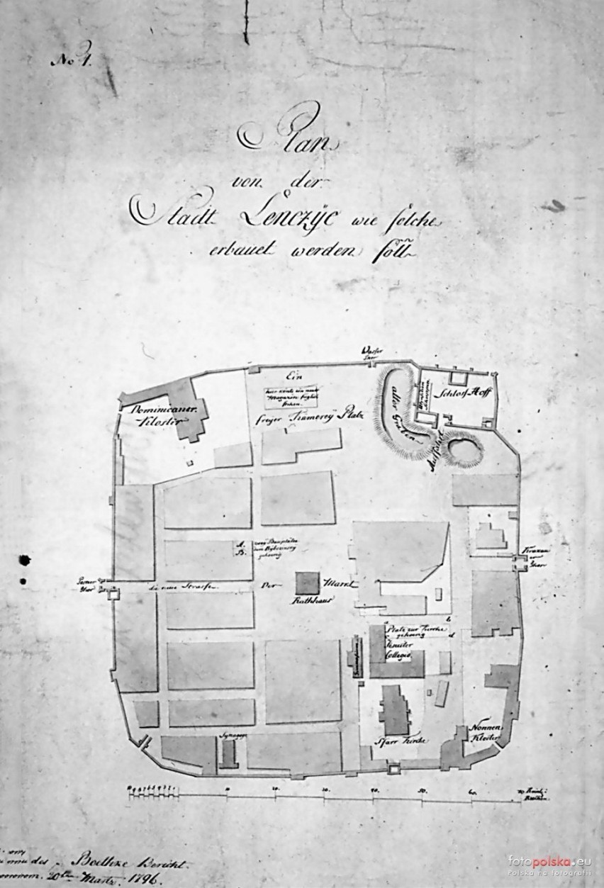 Plan Łęczycy sporządzony przez prusaków 1796. Chcieli...