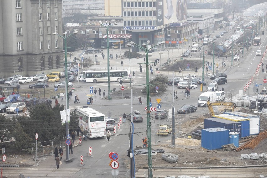 Przebudowa centrum Katowic: w poniedziałek rusza drugi etap, na początek budowa Śródmiejskiej