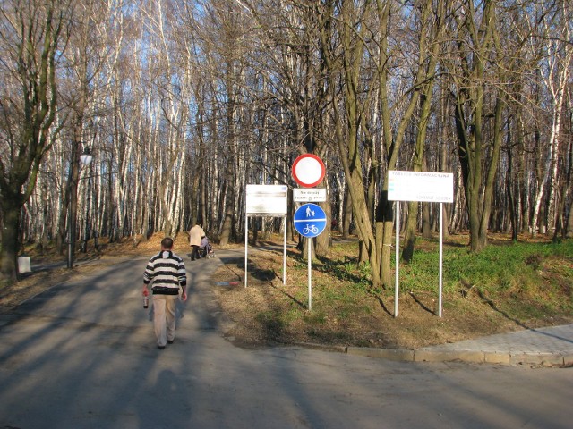 Wejście do parku na Księżej Górze w Radzionkowie