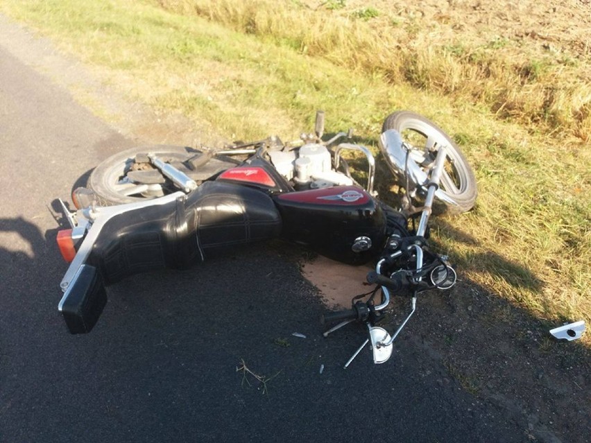 Groźny wypadek motocyklisty [ZDJĘCIA]