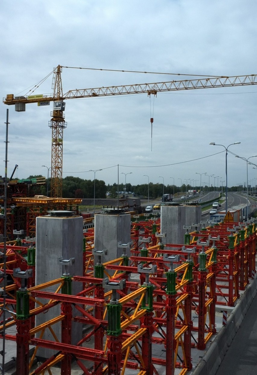 Budowa DTŚ - węzeł z autostradą A1