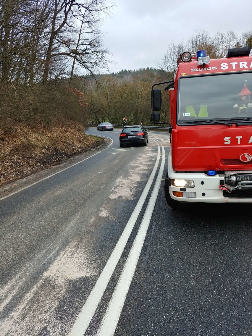 Czołowe zderzenie na krajowej "szesnastce" w Kłódce pod Grudziądzem [zdjęcia]