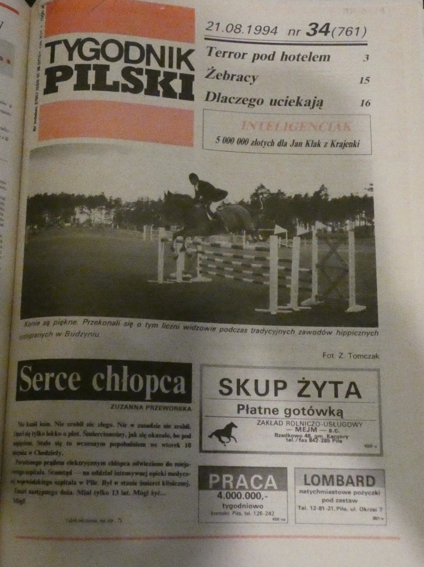 Żebractwo, śmietnik, UFO i awans! Tygodnik Pilski, 1994 rok
