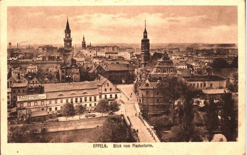 Opole, widok na Stare Miasto w latach 20. XX wieku.