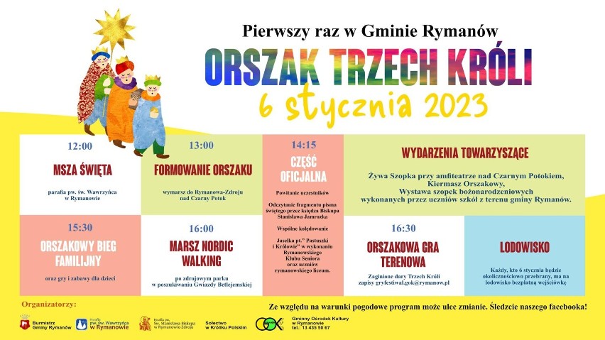 Pierwszy Orszak Trzech Króli w Rymanowie-Zdroju. Zobaczcie program