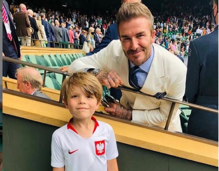 David Beckham przybił żółwika 7-letniemu Kubie, który ma dziadków w Głogowie. Ich wspólne zdjęcie jest hitem internetu!