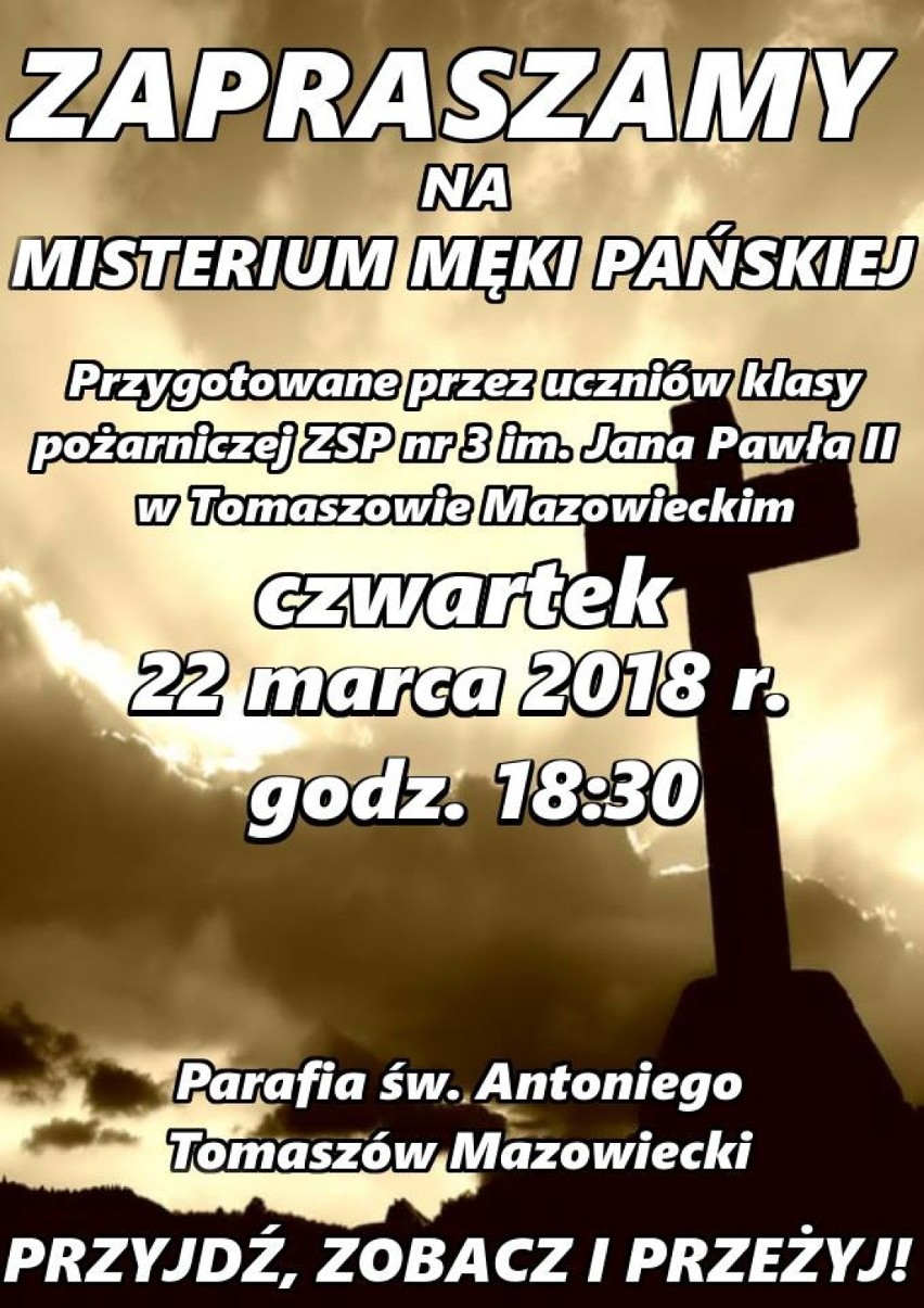 Droga krzyżowa ulicami Tomaszowa Maz. przejdzie w piątek, 23 marca [NOWA TRASA]