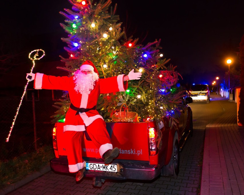 Święty Mikołaj przemierza gm. Pruszcz Gdański.  Mamy już pierwsze zdjęcia! Sprawdźcie jego dokładną trasę i godziny na dni 18-20.12.020