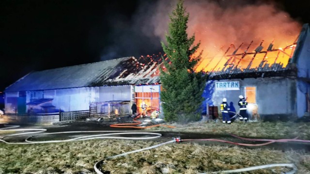 W wyniku pożaru spaliła się hala produkcyjna wraz z maszynami do obróbki folii. Strażakom udało się jednak uratować część budynku w której znajdował się zakład drzewny.