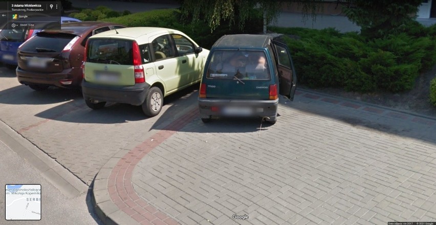 Mistrzowie parkowania w Tarnobrzegu przyłapani przez Google