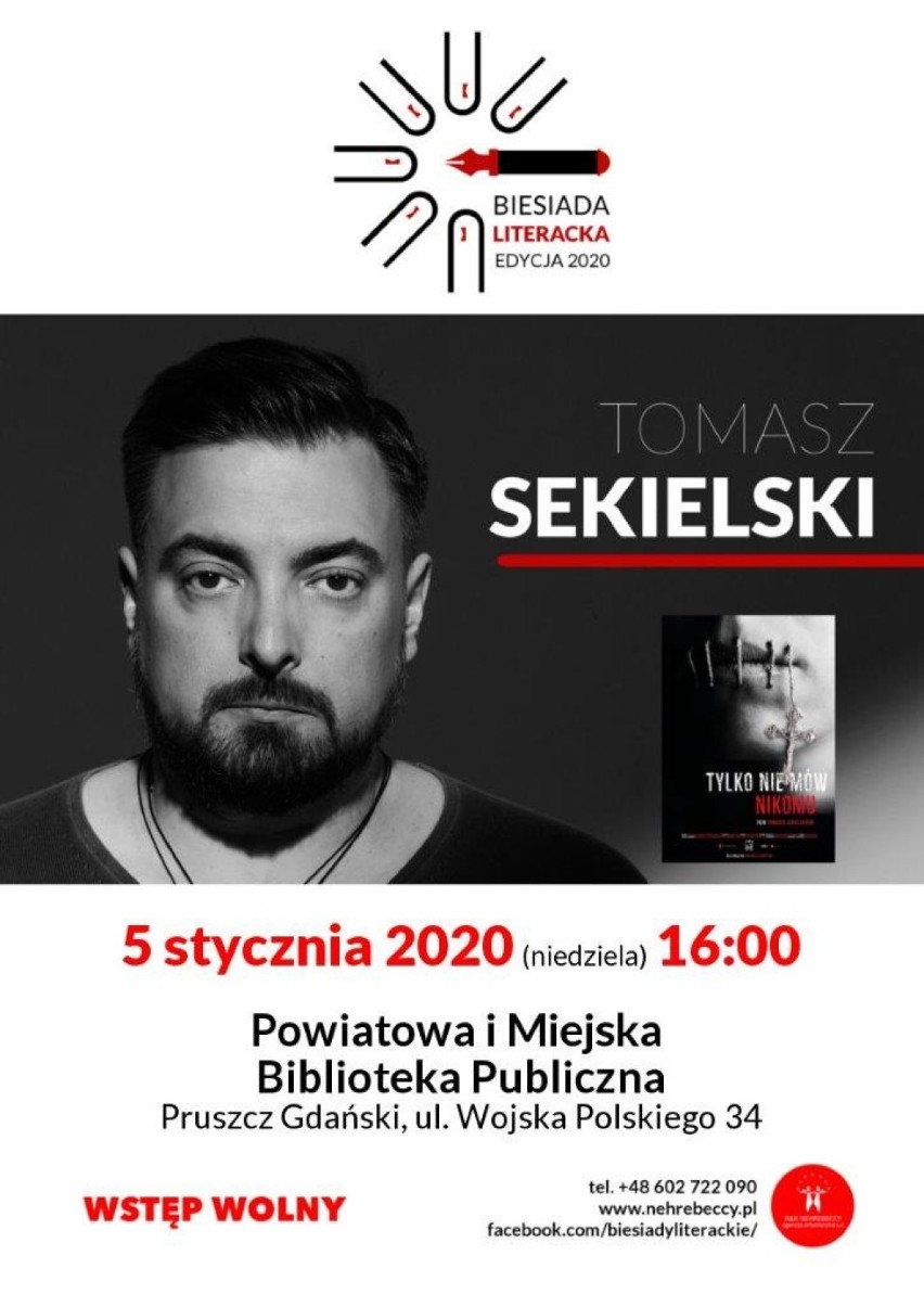 Pruszcz Gdański: Biesiada Literacka z Tomaszem Sekielskim w pruszczańskiej bibliotece