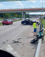 Wypadek na S8 w Studziankach. Pięć osób poszkodowanych. Zablokowana droga