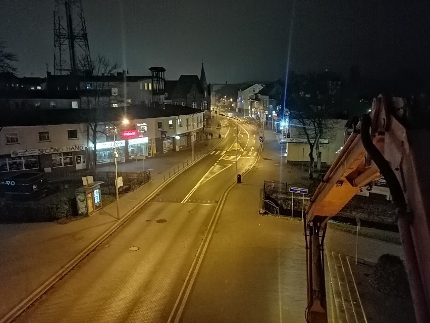 Planty rozświetlone na próbę. Goleniów gotowy na święta - zdjęcia z nietypowej perspektywy