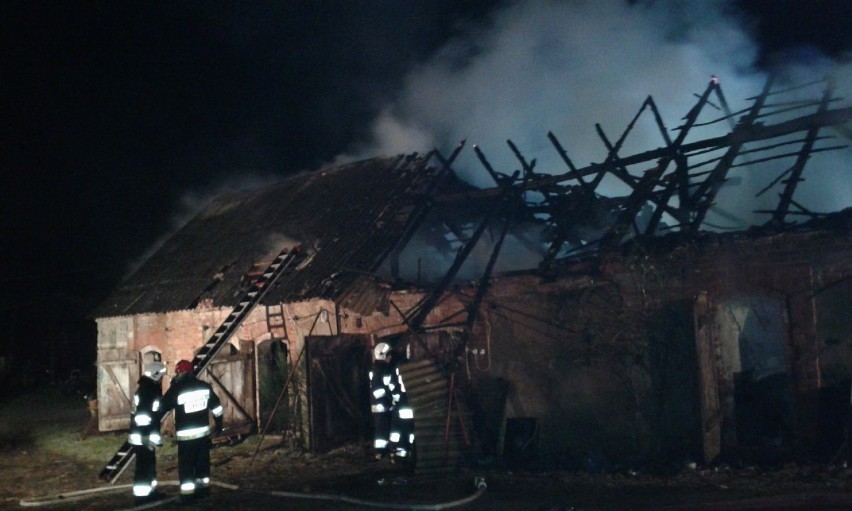 Pożar budynku gospodarczego w Białokoszu
