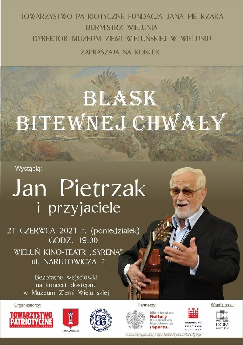 Jan Pietrzak 21 czerwca zaśpiewa w wieluńskim kinoteatrze
