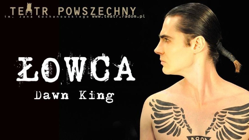 Plakat do spektaklu 'Łowca'.