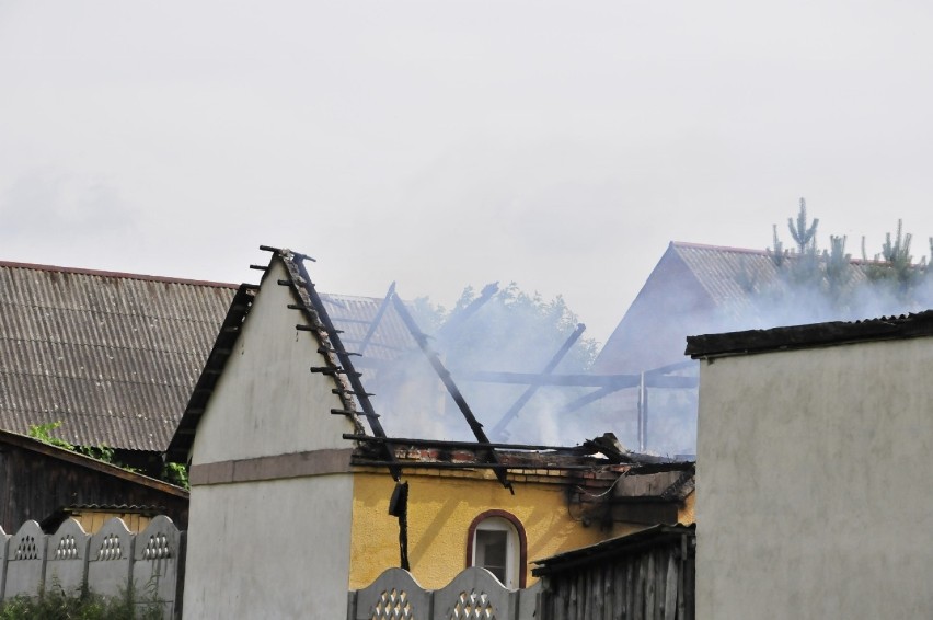 Pożar domu w Sokołowie