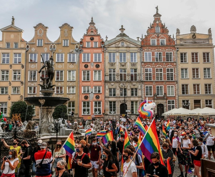 Gdański wiec środowisk LGBT #jestemlgbt 20.08.2020
