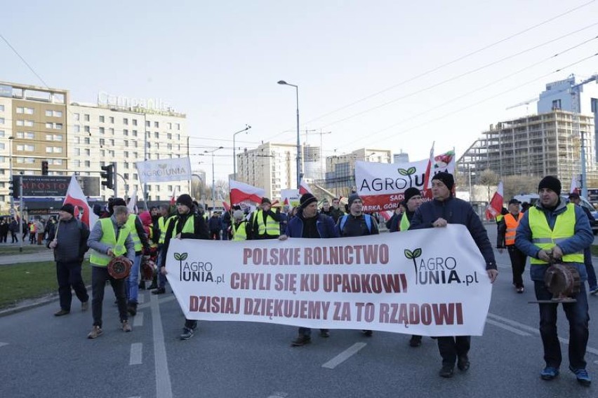 AgroUnia protestuje w Warszawie